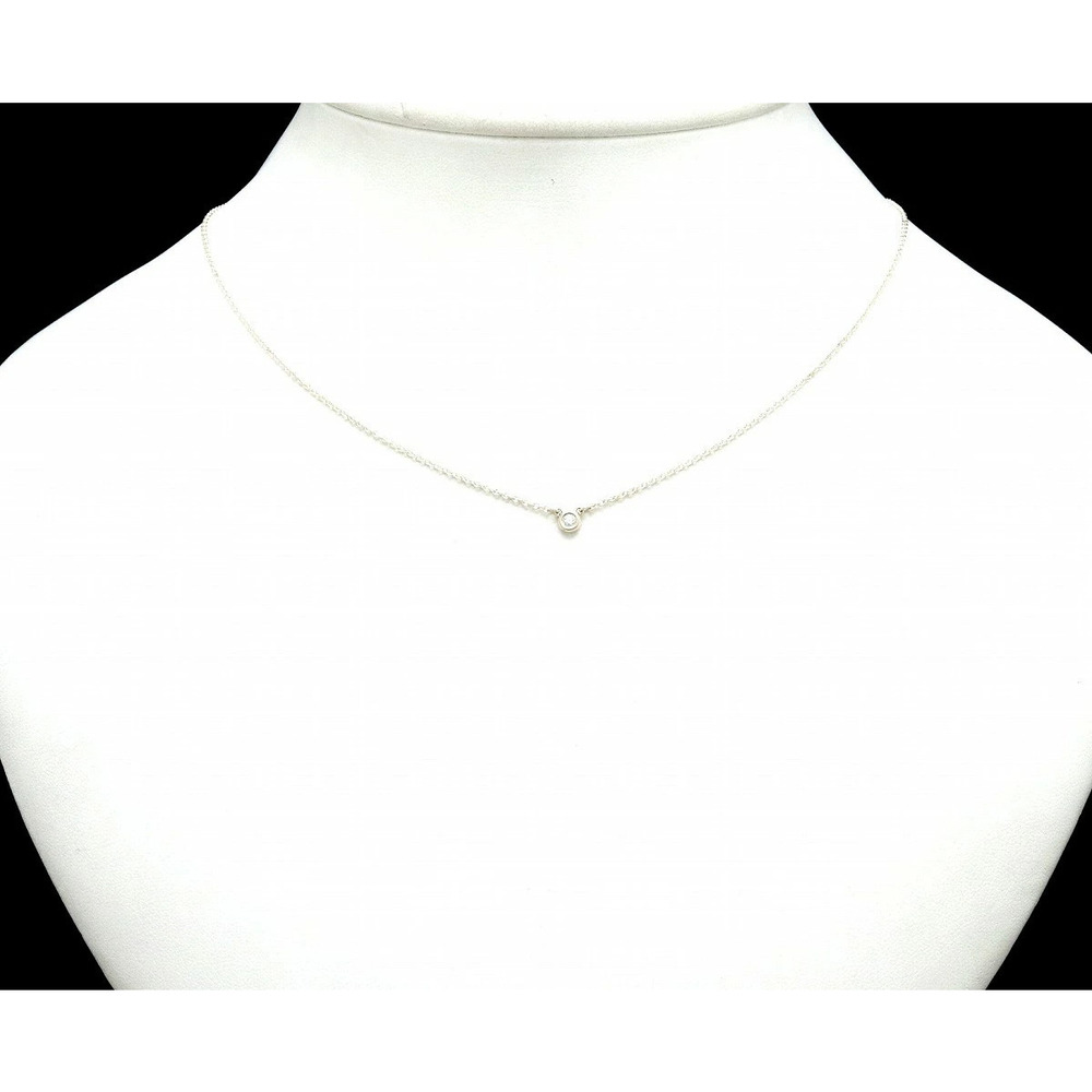 TIFFANYCo Tiffany By the Yard Necklace Pendant Silver Diamond